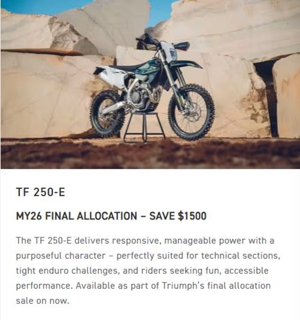  TF250E 2026